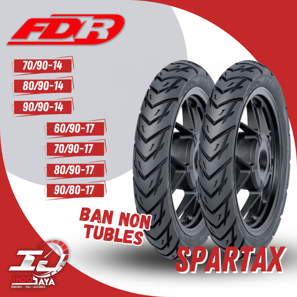 [COD] BAN FDR SPARTAX NON TUBLES / TUBETYPE ( 70/90-14 , 80/90-14 , 90/90-14 , 60/90-17 , 70/90-17 ,