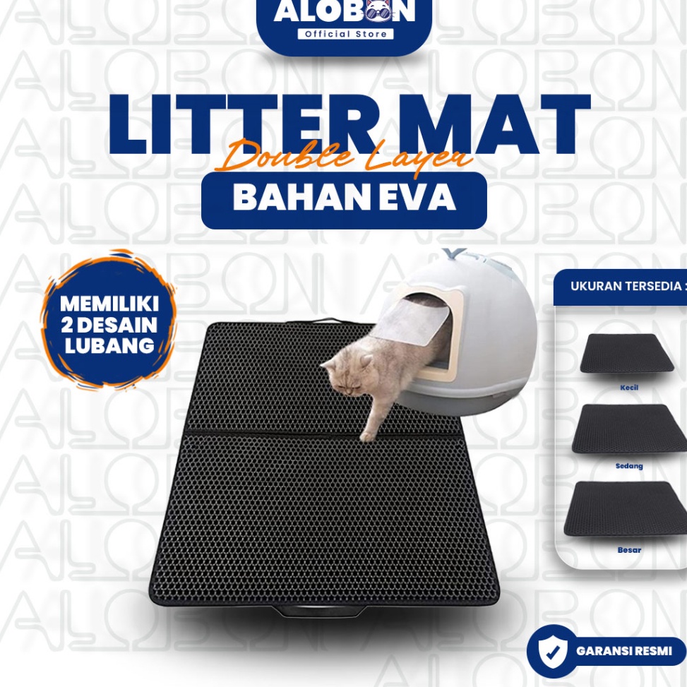 MVV387 murah ALOBON DoubleLayer Cat Litter Box Mat Trapper EVA Pad Pet Foam Rubber Rug NEW