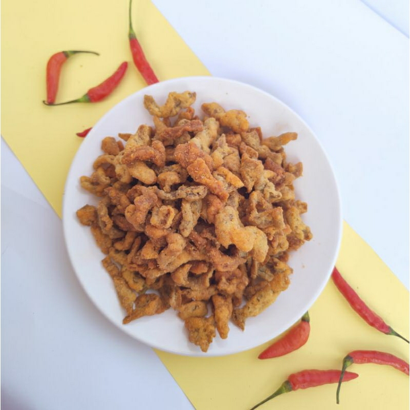 

Kripik Usus Ayam Pedas Daun Jeruk 500g