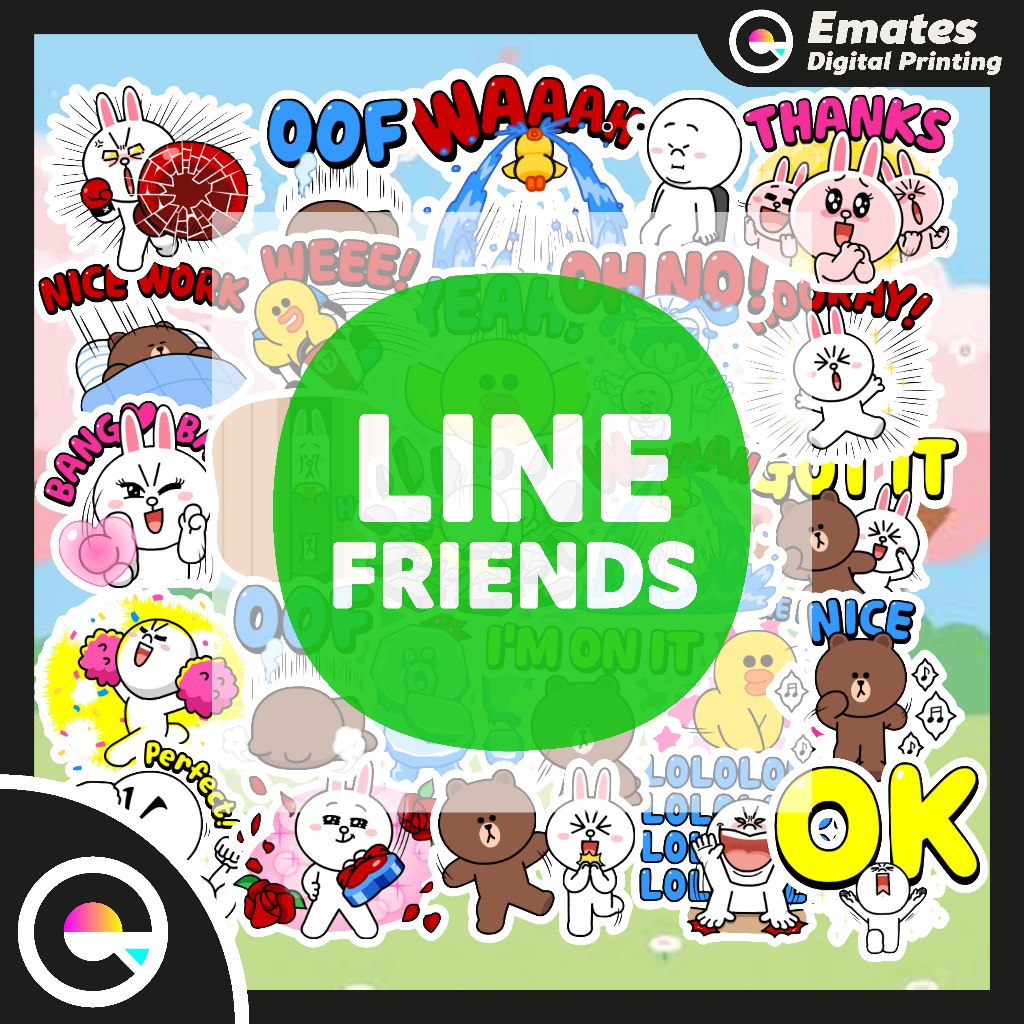 

[ISI 25 PCS] Stiker Sticker Line Friends Intense Love | Stiker Aesthetic Sticker Lucu