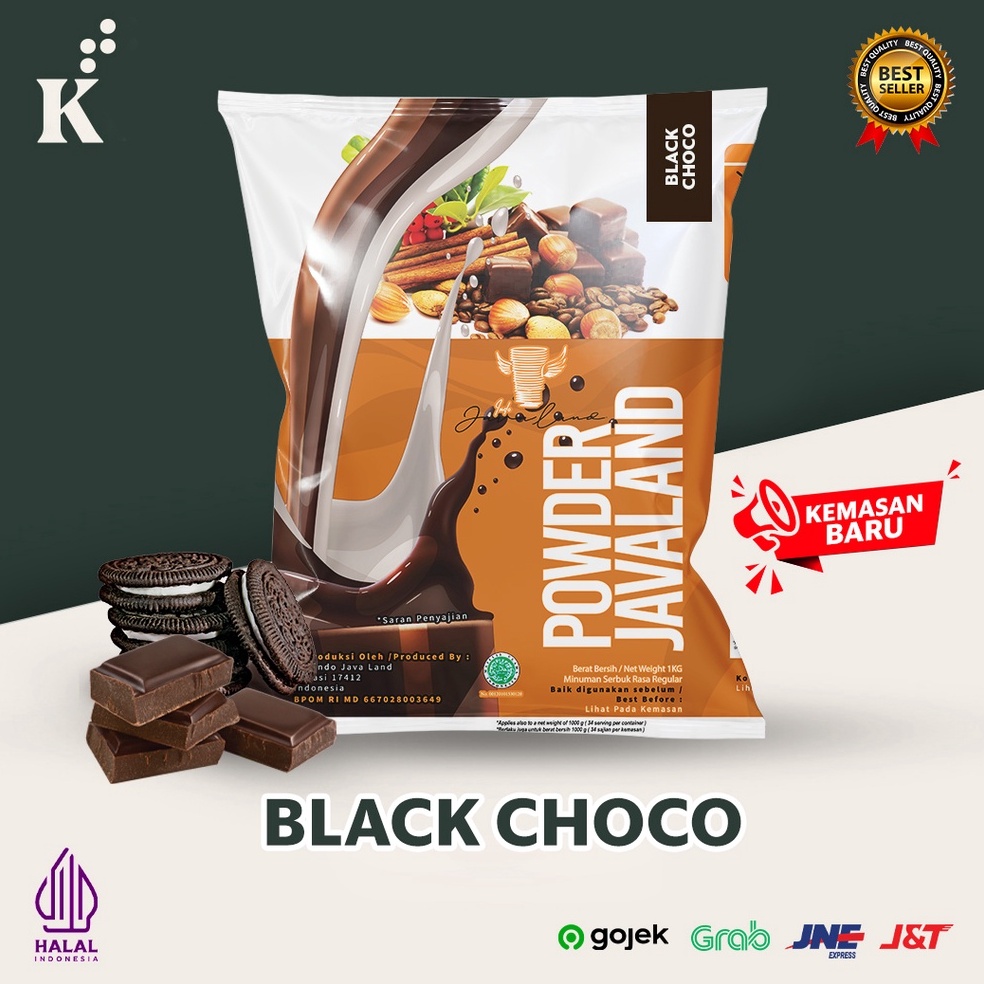 

PAI224 Ready Stok Bubuk Minuman Black Choco Javaland 1kg