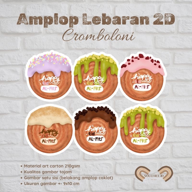 

amplop cromboloni 2D(12pcs) / amplop lebaran 2024/amplop lebaran lucu