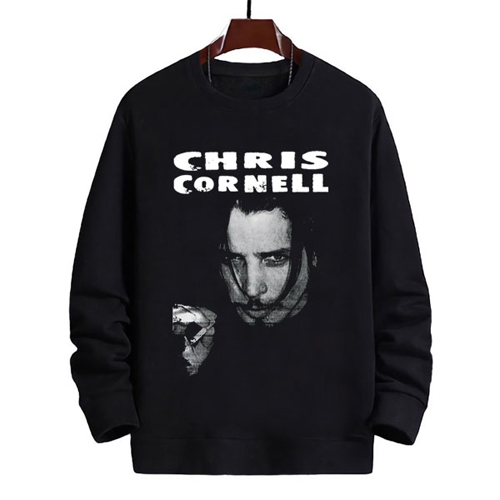 Crewneck Chris Cornell Sweater Bahan Cotton Fleece