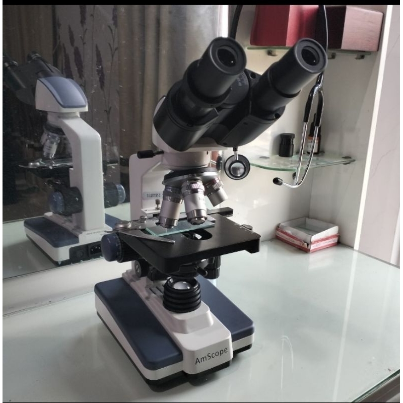 Mikroskop Binokuler Digital LED Laboratorium sambung laptop