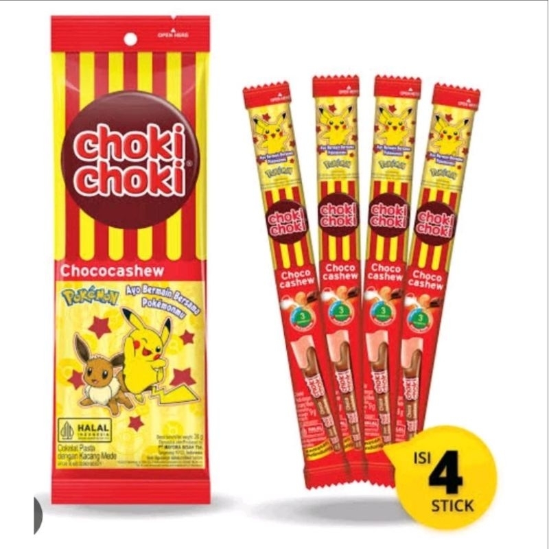 

Choki Choki Surprise Chococashew Edisi Pokemon 36gr - Plastik