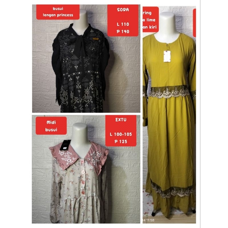 GAMIS branded NEW / gamis brukat / gamis pesta ozias gamis chrisdian gamis zhafira gamis lebaran