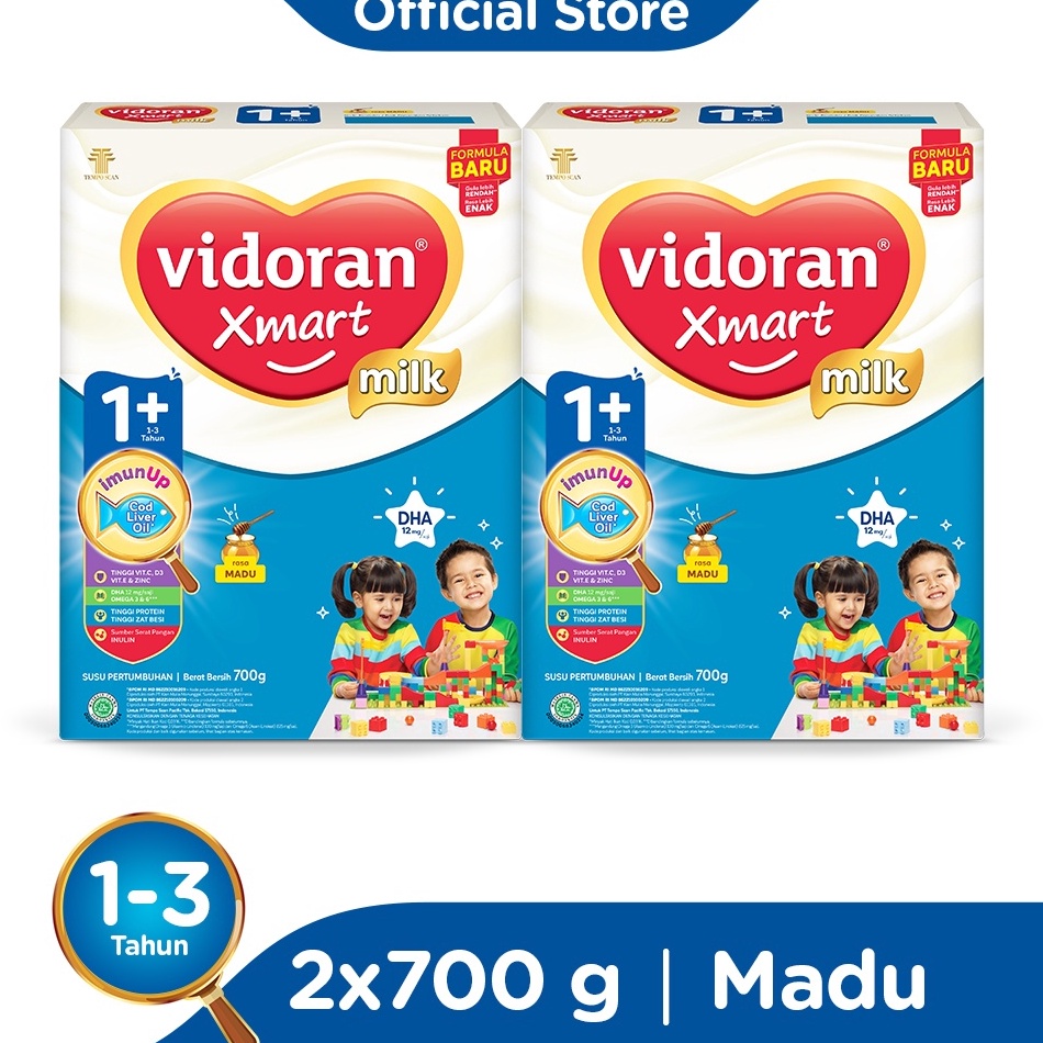 SHB881 GROSIR  vidoran Xmart 1 All Variant 7gr Susu Formula Pertumbuhan Anak 13 Tahun  2 box Exp  52