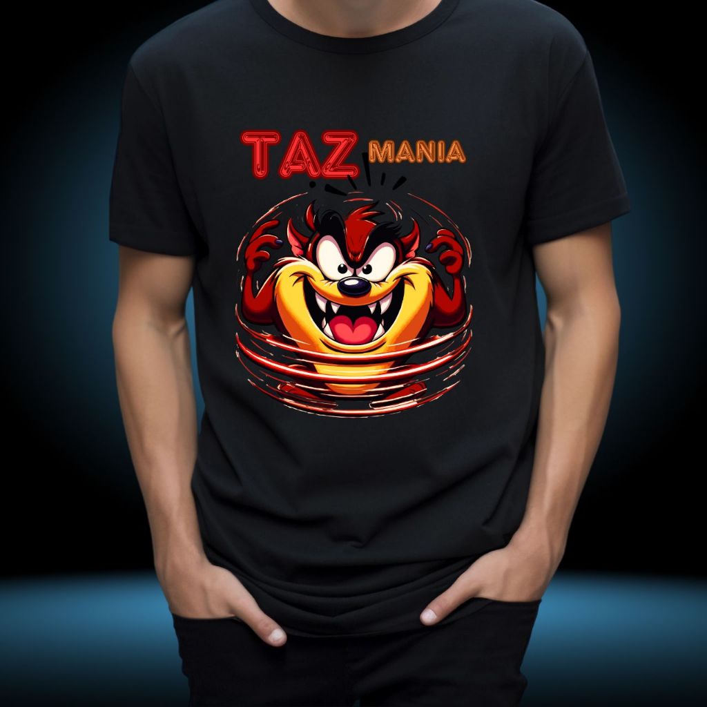Kaos Distro Tazmania Fashion Pria dan Wanita Kaos Santai Kaos Trendy
