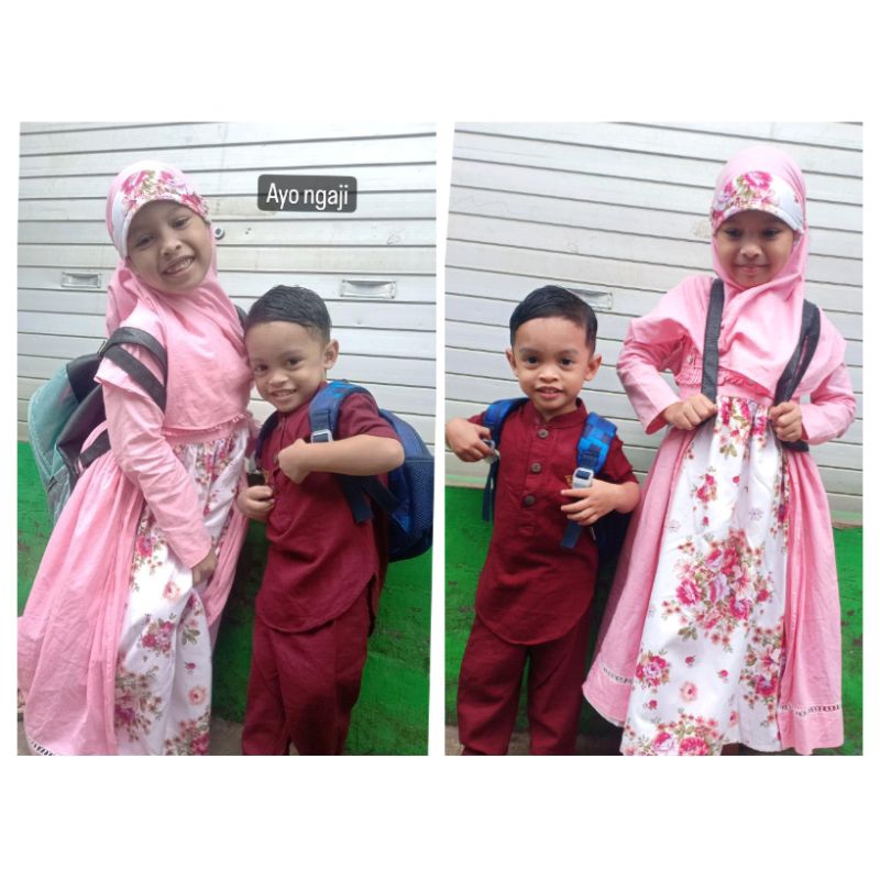 preloved setelan Koko anak, setelan gamis anak cewe