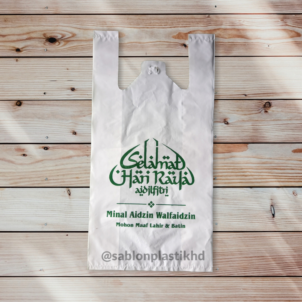 

Terlaris! Tas Plastik Kresek sablon bingkisan lebaran (isi 50pcs) Terbaru ukuran 21 medium Ready Stock