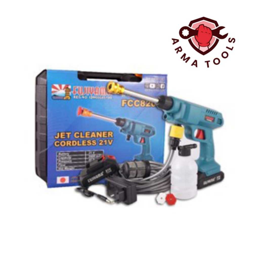 FUJIYAMA FCC820L CORDLESS JET CLEANER STEAM CUCI MOBIL 21 V