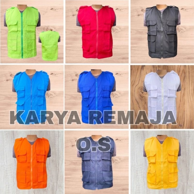 Rompi Polos Katun Rompi Proyek Rompi Lapangan Rompi Parkir Rompi polos premium