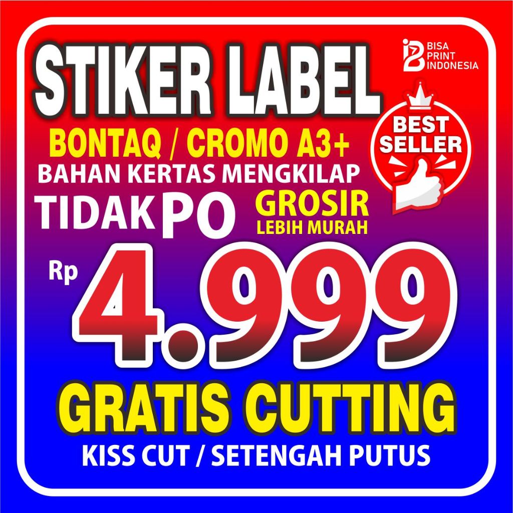 

Cetak Stiker Bontax Murah (Label , Produk, Kemasan, Dll)