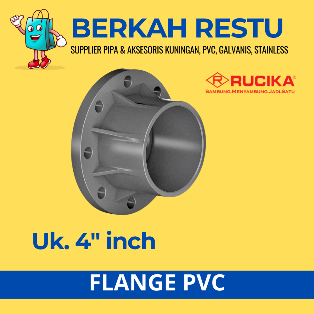 Flange / Flange Socket PVC 4" Inch AW RUCIKA