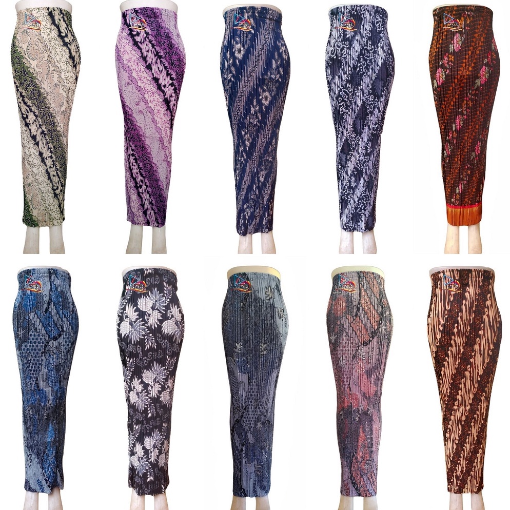 XTW629 GROSIR  Balila Rok  Rok Plisket  Rok Plisket Batik Kain Rok plisket batik bawahan kebaya  Ple