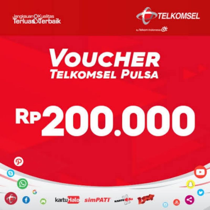 Voucher Fisik Telkomsel 200Rb