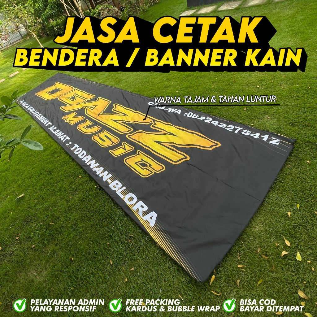 Custom Banner Kain Baligo Spanduk Kain Permeter - Cetak Bendera Printing Custom AR