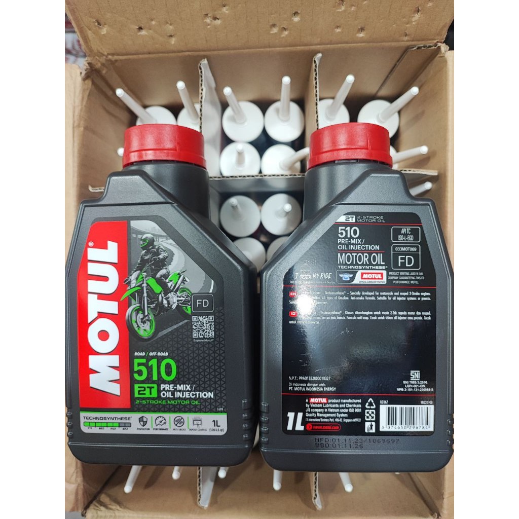 [Asli 100%] OLI MOTUL 2Tak Oli Samping MOTUL 510 1Liter, SNI /OLI SAMPING MOTUL / 2TAK / MOTUL 510 /