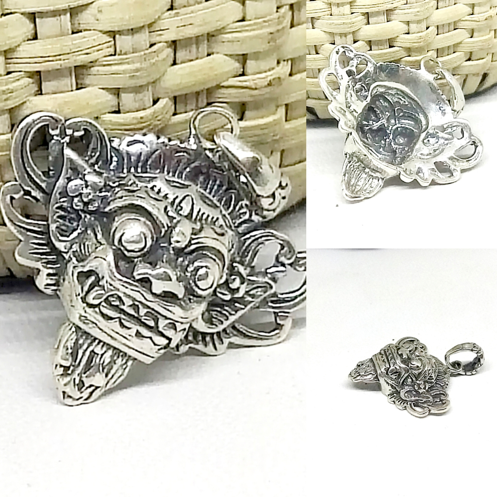 Liontin Mainan Kalung Pendant Barong Perak Silver Bali Asli 925 Pria Laki Custom Unik