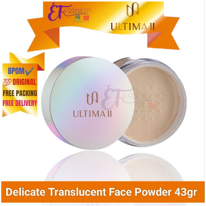 ULTIMA II Delicate Translucent Face Powder With Moisturizer 43gr - Bedak Tabur Dijamin ORIGINAL