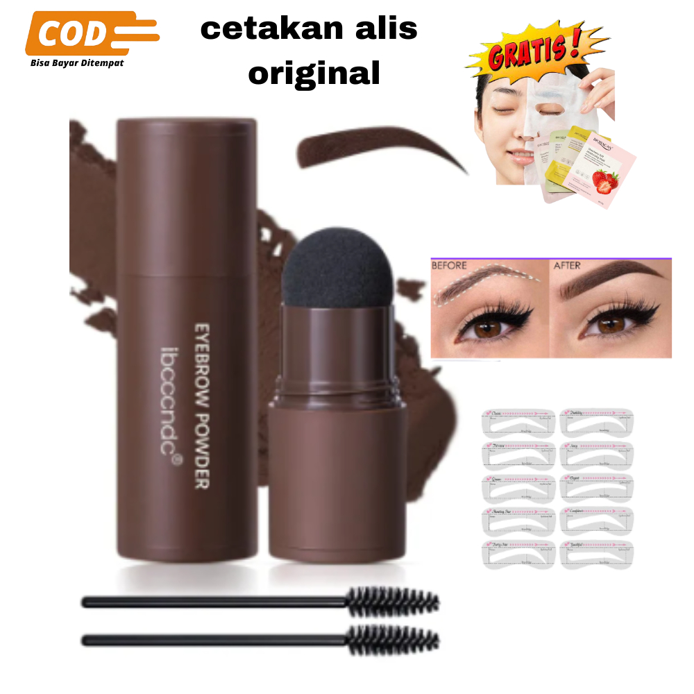 Promo termurah Eyebrow Alis Waterproof, Eyebrow Powder Cetakan Alis Instan Tahan Lama , Pensil /Stam