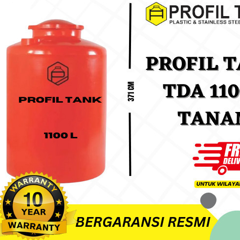 Toren Air Profil Tank 1100 Tanam - TDA 1100 Liter - Biru