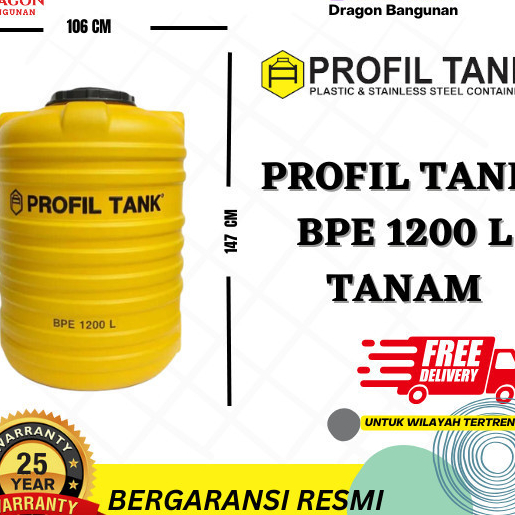 Tangki Air Profil Tank BPE 1200 Tanam - Toren Air Pendam 1200 Liter