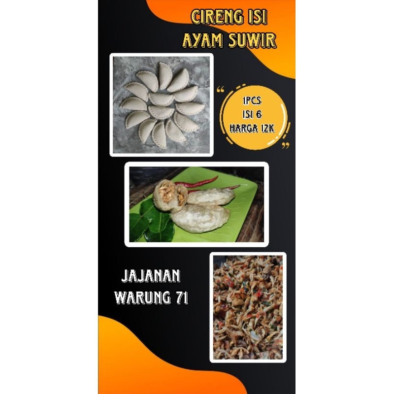 

cireng isi ayam suwir rasa hot spicy
