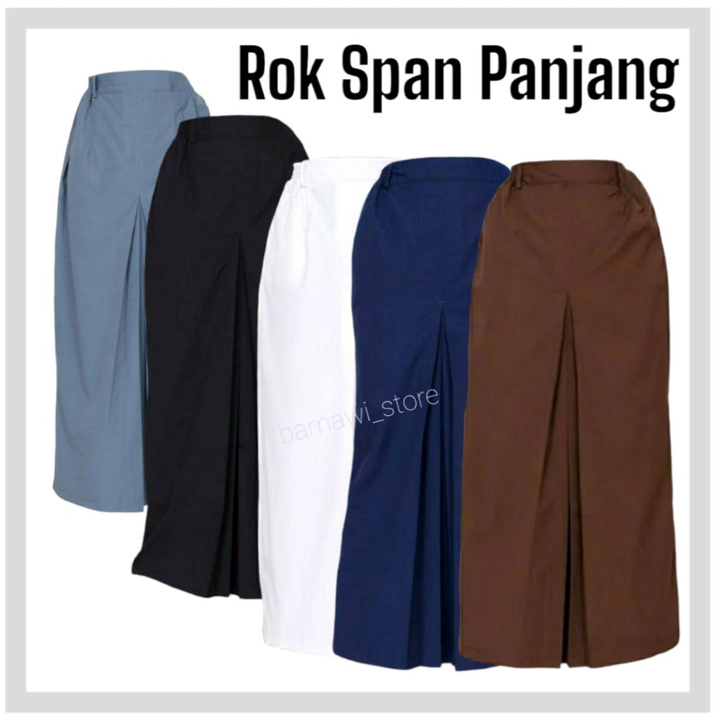 Rok Span Panjang Seragam Sekolah SMP/SMA bahan katun element