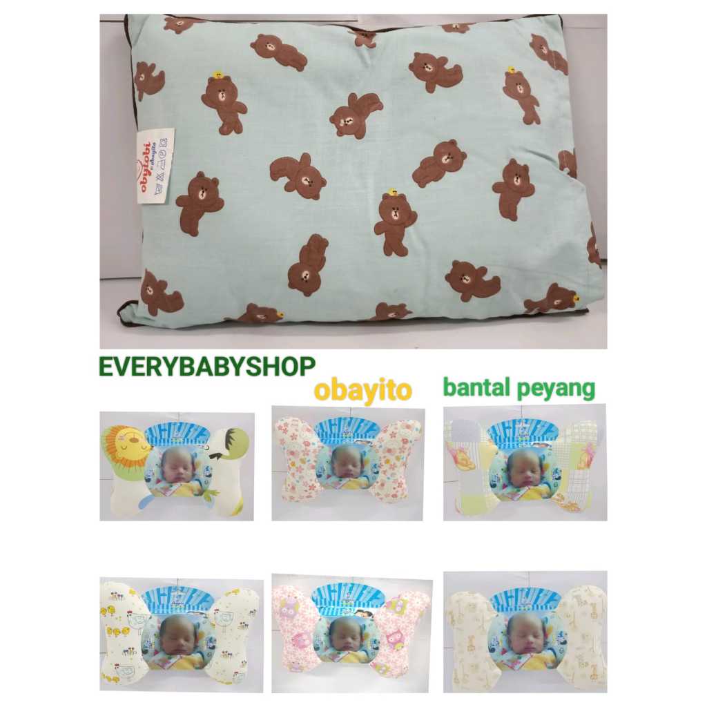 Obayito / BABYFLOW bantal mini/bantal penyangga kepala bayi/bantal peyang bayi