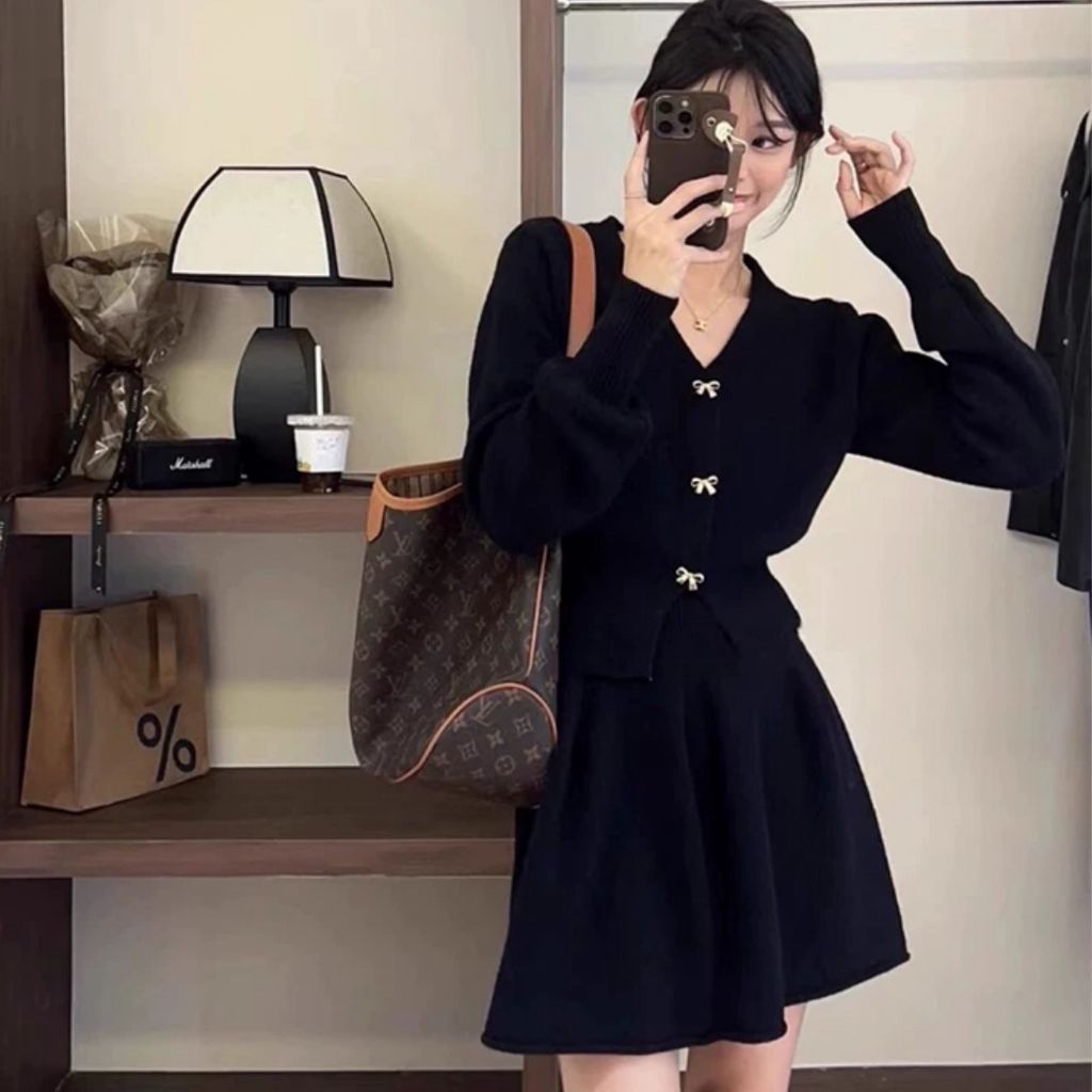 DAFASHIONWANITA / Baju One Set Wanita Kekinian Korea / Ootd / Baju Rok Setelan Wanita Kekinian / Sty
