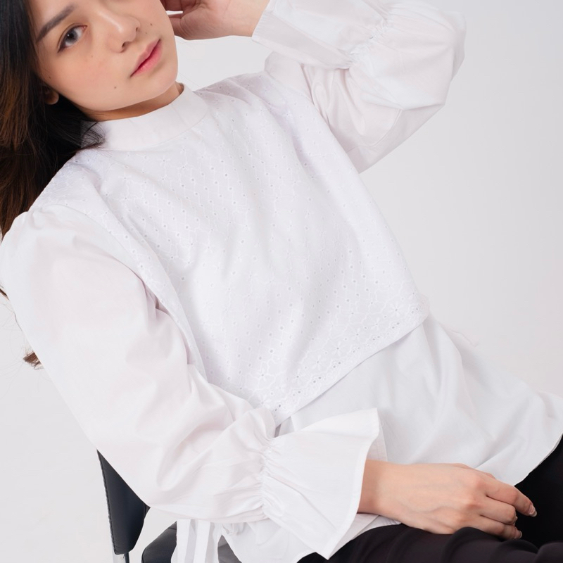 DALILA BLOUSE | VEST EMBROIDERY | VEST COTTON BORDIR | BLOUSE COTTON BORDIR | yap.official
