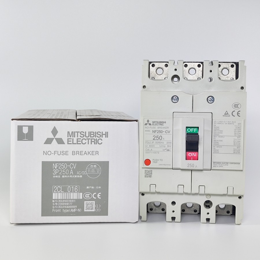Mitsubishi MCCB NFB Breaker 3P 250CV - NF250CV