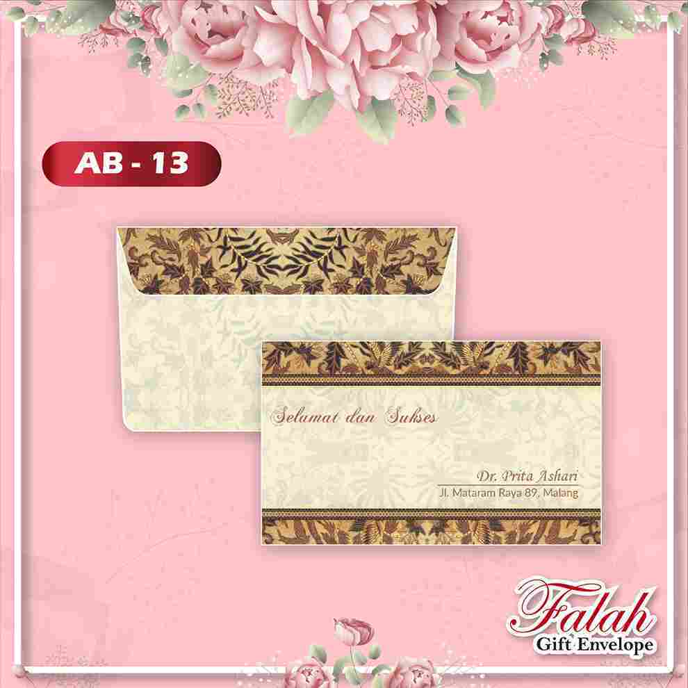 

Amplop Falah AB 13 Termurah Isi 50 Lembar (Belum Termasuk Cetak)