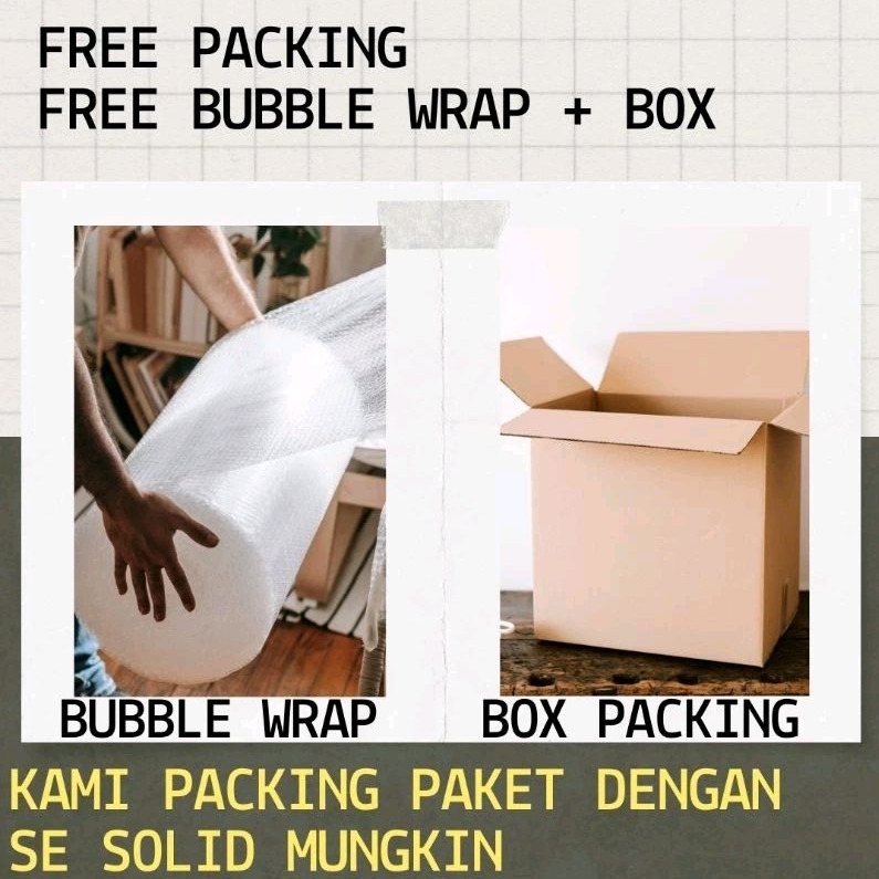 

BUBBLE WRAP + BOX KARDUS PELINDUNG UNTUK PAKET ANDA TERHINDAR DARI RUSAK DAN PECAH