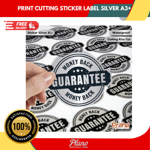 

PRINT STICKER LABEL SILVER Ukuran A3+ PLUS CUTTING