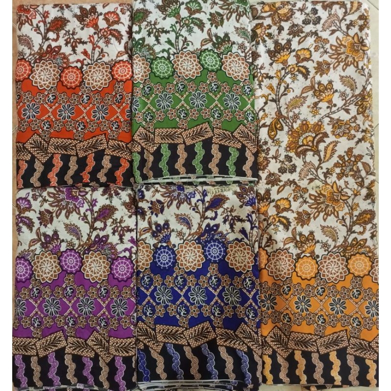 Kain Rayon Santung Adem Semi Batik( Harga Setengah MTR )