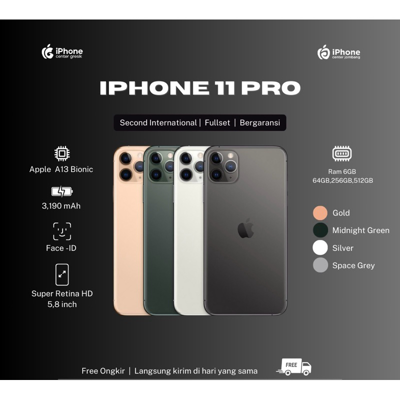 Handphone iPhone 11 Pro Ex iBox & BC