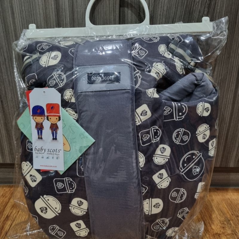 Gendongan Bayi Exkado Baru Baby Scots Hitam Abu Murah