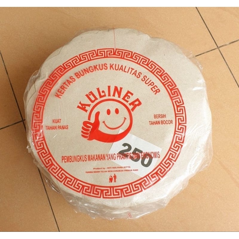 Isi 250lbr Kertas Nasi Bunga / Kertas Nasi Alas Piring Rotan Uk 25cm