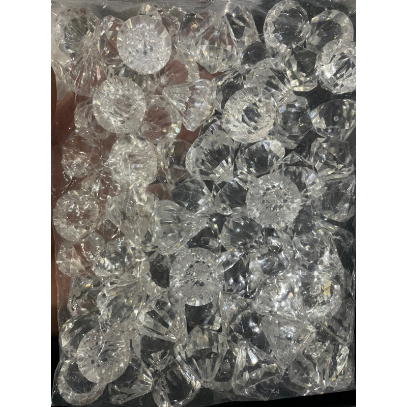 akrilik AC bening diamond 2,5 cm bahan lampu gantung bening premium