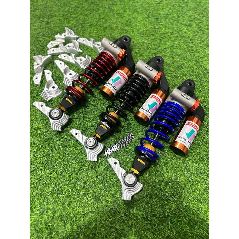 Shock showa cnc size 330mm anting bebek include raiser dan baut raiser