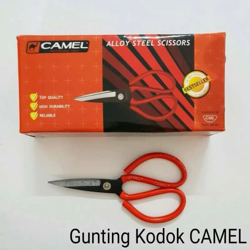 

CAMEL Gunting Kulit Kain Seng *KODOK Serbaguna 8" CAMEL