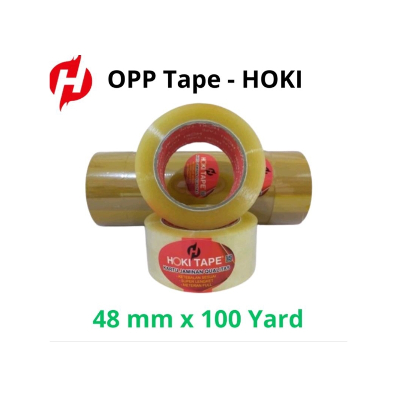 

LAKBAN BENING HOKI 48MM X 100YARD FULL / OPP TAPE