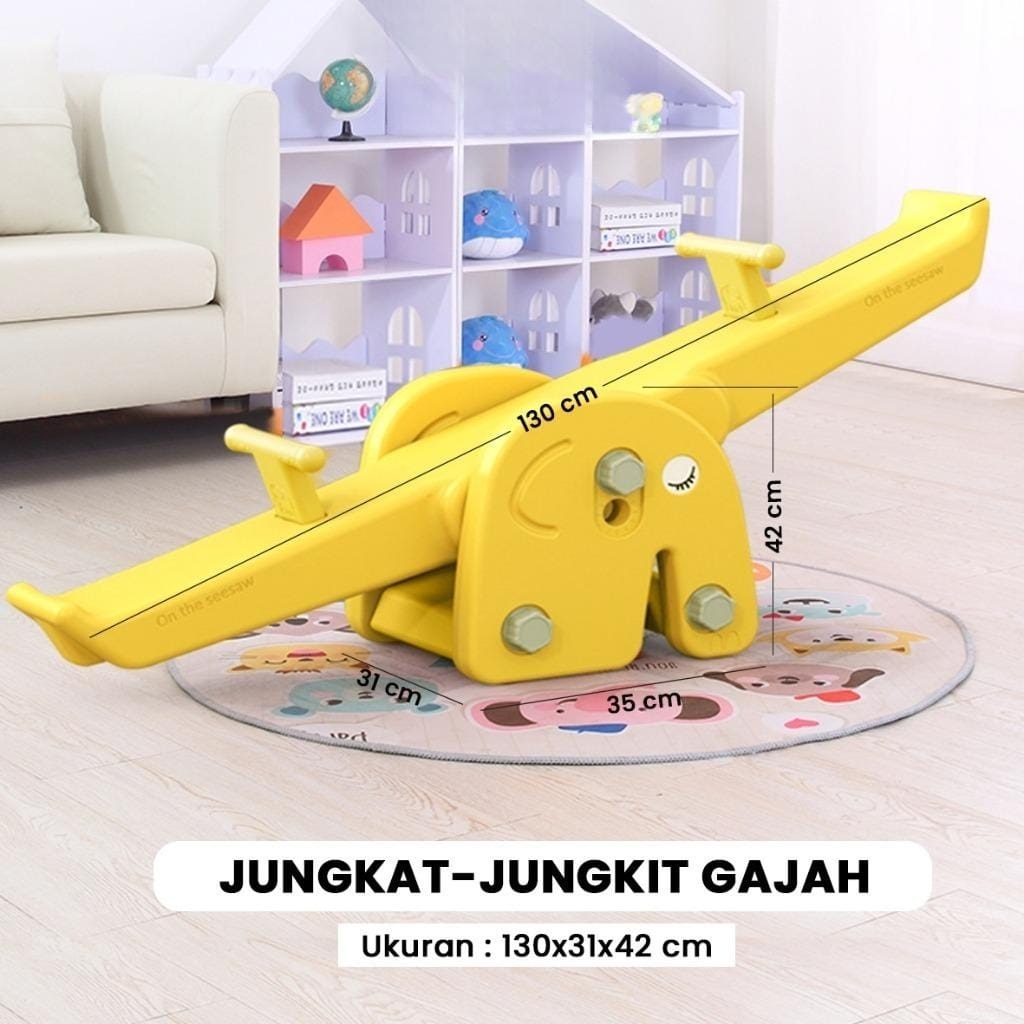 M1503 Yellow Jungkat Jungkit Gajah / mainan anak / mainan jungkat jungkit