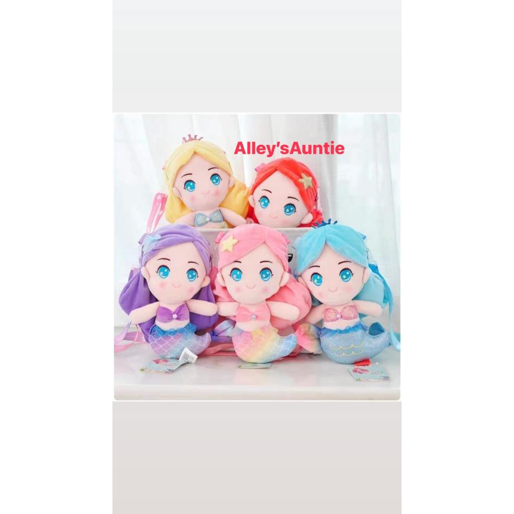 Tas Mermaid Ariel |Tas Anak | Tas Boneka | Slingbag Anak | Tas Selempang Mermaid | Boneka Mermaid Ar