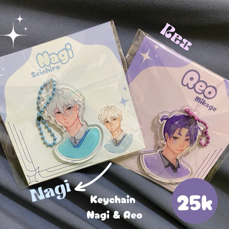 [Sarxsjm] keychain acrylic blue lock nagi & reo edition