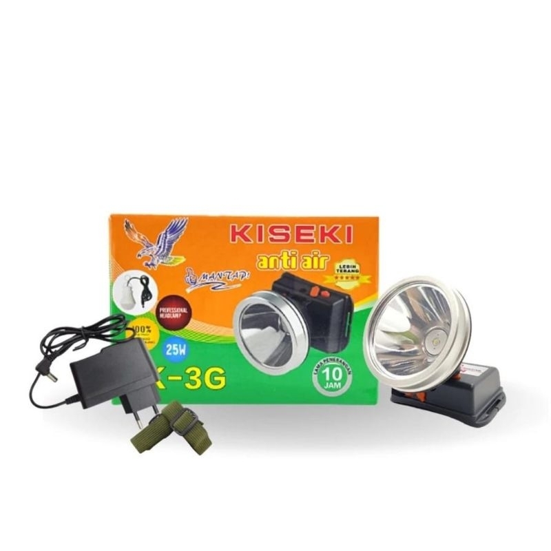 KISEKI SENTER KEPALA CK-3G 30 WATT WATERPROOF ANTI AIR HEADLAMP TITANIUM
