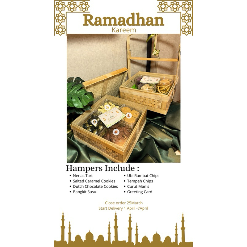 

HAMPERS LEBARAN IDUL FITRI COOKIES DAN SNACKS PREMIUM
