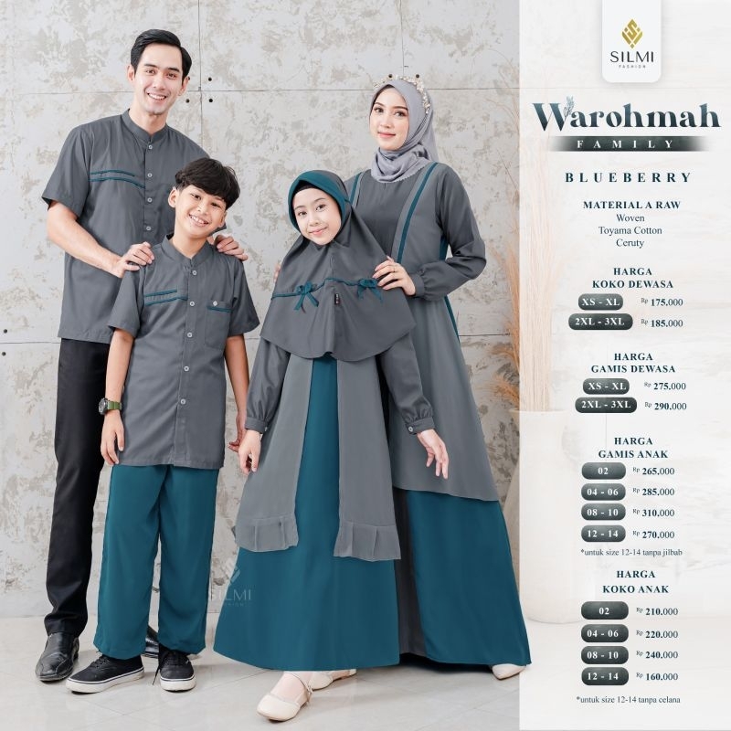 SARIMBIT KELUARGA/SERAGAM KELUARGA/SARIMBIT LEBARAN/SARIMBIT 2024/SARIMBIT SILMI/SARIMBIT WARAHMAH